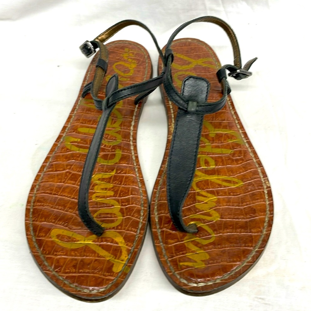 Sam Edelman leather flat sandals ladies sz 9.5